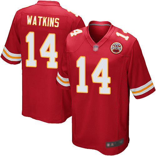 Men Kansas City Chiefs #14 Watkins Sammy Game Red Team Color Football Nike NFL Jersey